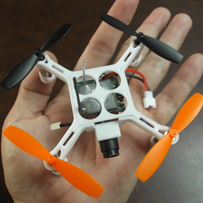 Quadcopter equipped with a video camera